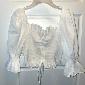 White crop top
